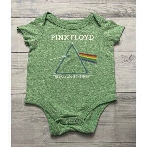 Green Pink Floyd Rock Band Baby Onesie Bodysuit Clothes Outfit, Size 3-6 months
